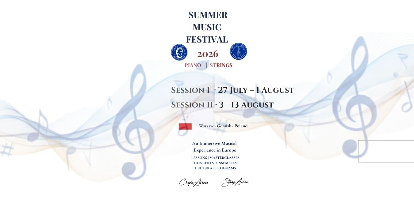 Chopin Avenue Summer Music Festival 2026 — Piano | Strings